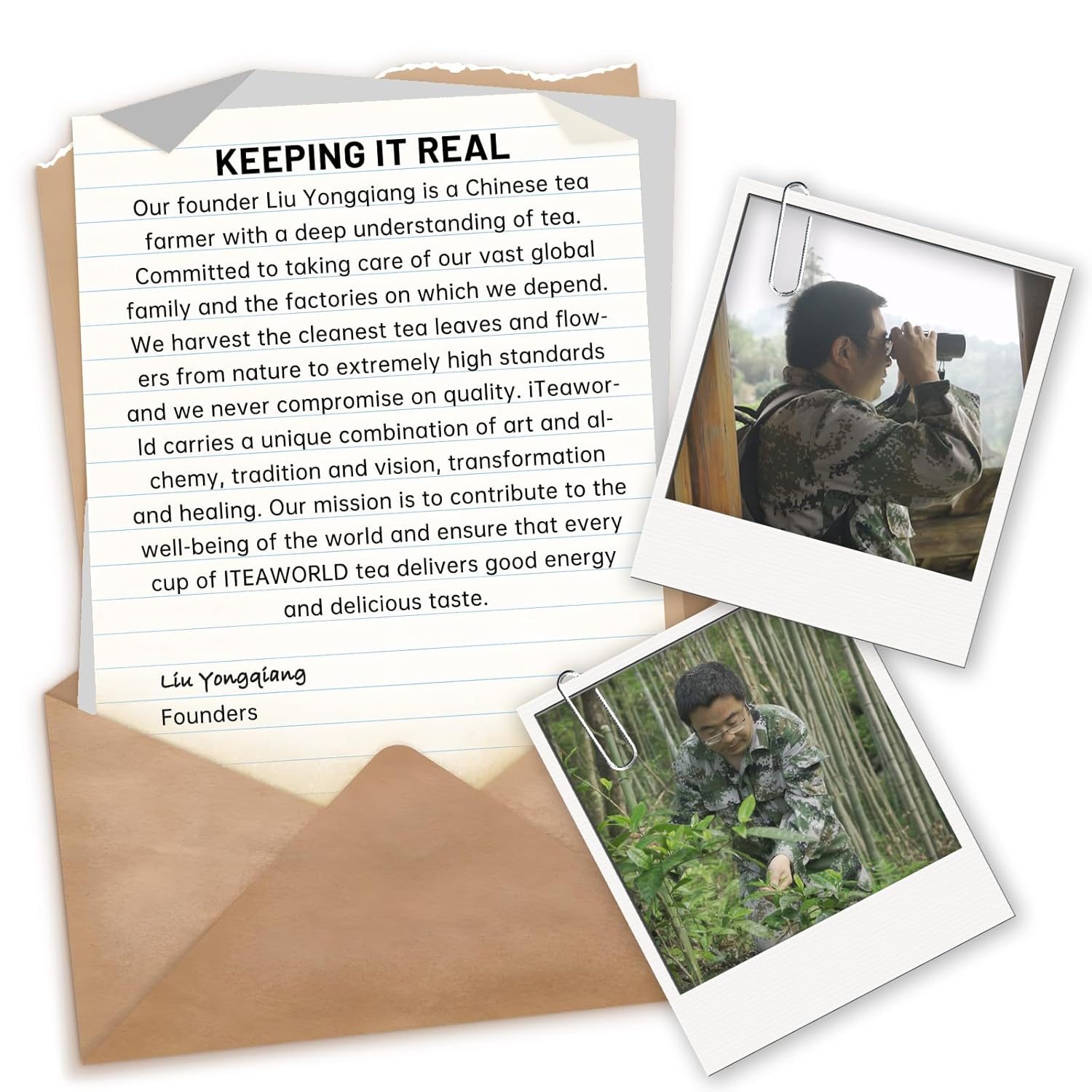 iTeaworld Chinese Green Tea Sampler - 6 Flavors Green tea loose leaf Bag - Chinese Tea With Mediumly Caffeinated, Sugar Free Loose Leaf Tea for Health Come with 20 Tea Bags, 3.5oz