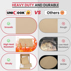 Unicook Pizza Stone for Oven and Grill, 11 Inch Square Baking Stone for Bread, Small Cordierite Oven Grill Pizza Pan, Thermal Shock Resistant, Including Dough Scraper