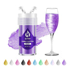 Purple Edible Glitter for Cocktails - 6g Purple Luster Dust Edible Drink Glitter Food Grade Metallic Shimmer Powder Sprinkles for Beverage Cake Chocolate Candy