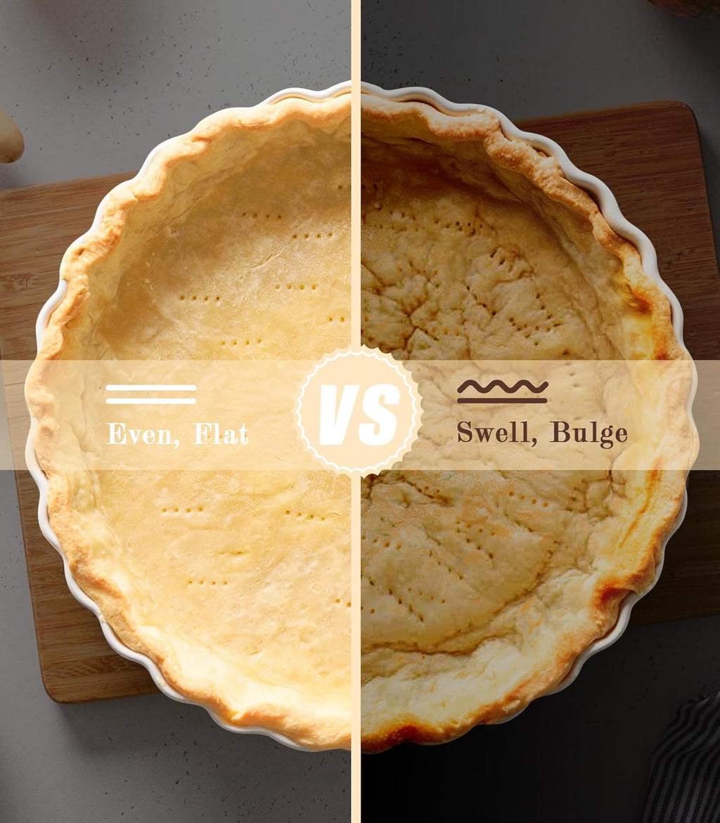 NINGOO Pie Weights for Baking Crust, 1.3LB Reusable Ceramic Pie Beans with Storage Box, Blind Bake Pie Weights, Pie Crust Weights, Pastry Tools for Baking