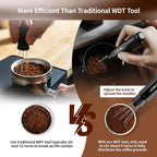 MHW-3BOMBER WDT Tool Espresso Distribution Tool Retractable Espresso Coffee Stirrer, Adjustable Range Coffee Distributor for Barista, Magnetic Store, 0.4mm 8 Needles with 8 Extra, Pink, T6191-OS