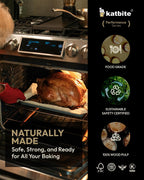 Katbite 200 Pcs Parchment Paper Sheets, 12x16IN Ultra-strong Unbleached Baking Paper Non-Stick for Professional Baking, Pre-cut Parchment Paper Suitable for Baking,Cooking [Performance Series]