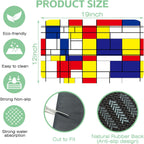 Dish Drying Mat Abstract Mosaic Geometric Color Coffee Mat,12"X19"Bsorbent Dish Drying Pad for Sink Dishes or Under Rack Kitchen Counter Accessories Absorbent Hide Backed Dish Drying Mat