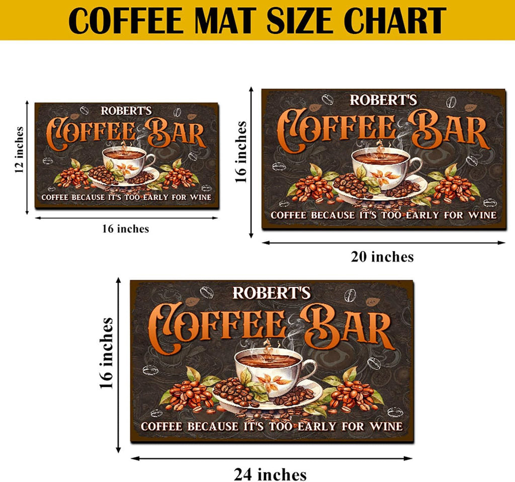 THUYPT Personalized Absorbent Coffee Mat for Counter, Coffee Drying Mat Coffee Bar Accessories, Kitchen Counter Coffee Maker Coffee Station Decoration (06)