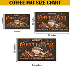 THUYPT Personalized Absorbent Coffee Mat for Counter, Coffee Drying Mat Coffee Bar Accessories, Kitchen Counter Coffee Maker Coffee Station Decoration (06)