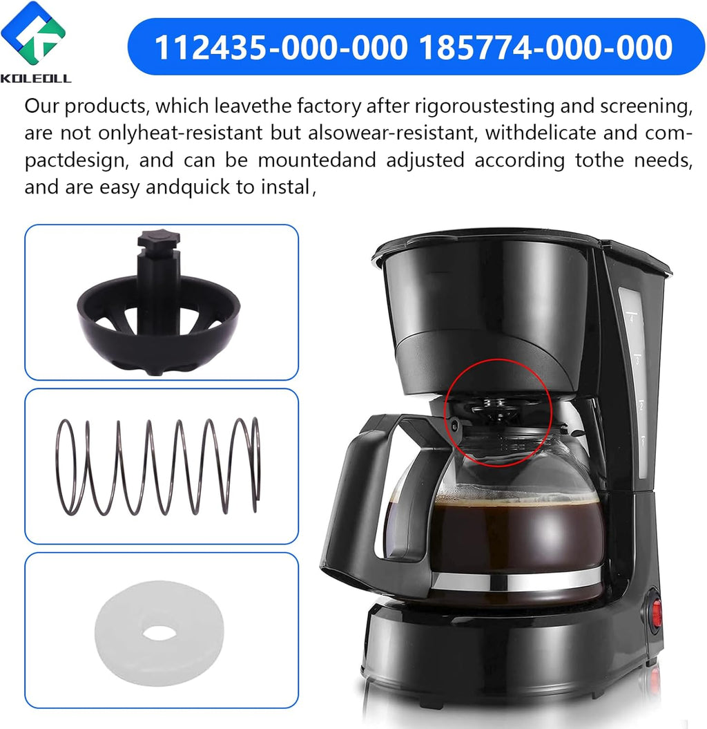 2 Pack Coffee Maker Brew Basket Stop Valve Kit 112435-000-000 185774-000-000 Compatible with Hamilton Beach Coffee Makers 990117900 990237500