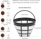 (4-Pack) No.4 Cone Reusable Replacement Coffee Maker Basket Filter Compatible with Cuisinart, Ninja Coffee Bar Brewer Filters, Fit Most 8-12 Cup Basket Drip Coffee Machine, BPA Free