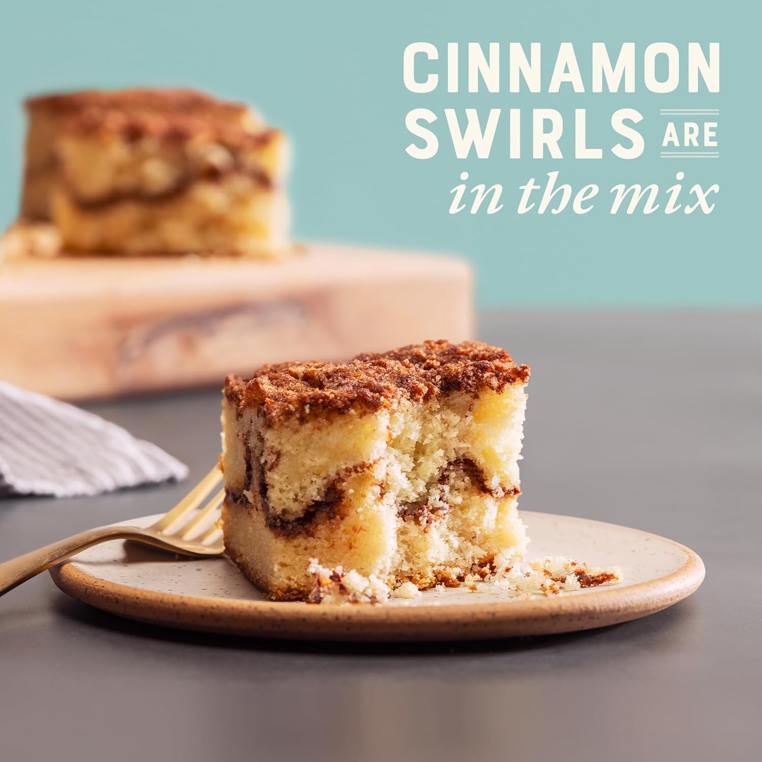 Bob's Red Mill Cinnamon Swirl Coffee Cake Baking Mix - 18.5 oz Bag (Pack of 4), Simple Clean Ingredients, Homemade Taste, Non-GMO