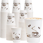 Lamosi 240 Pack 12 OZ Coffee Cups, Disposable Paper Cups for Hot/Cold Beverage, Disposable Cups 12 oz, Leak-Free Paper Coffee Cups for Cafe, Restaurant, Office and Home
