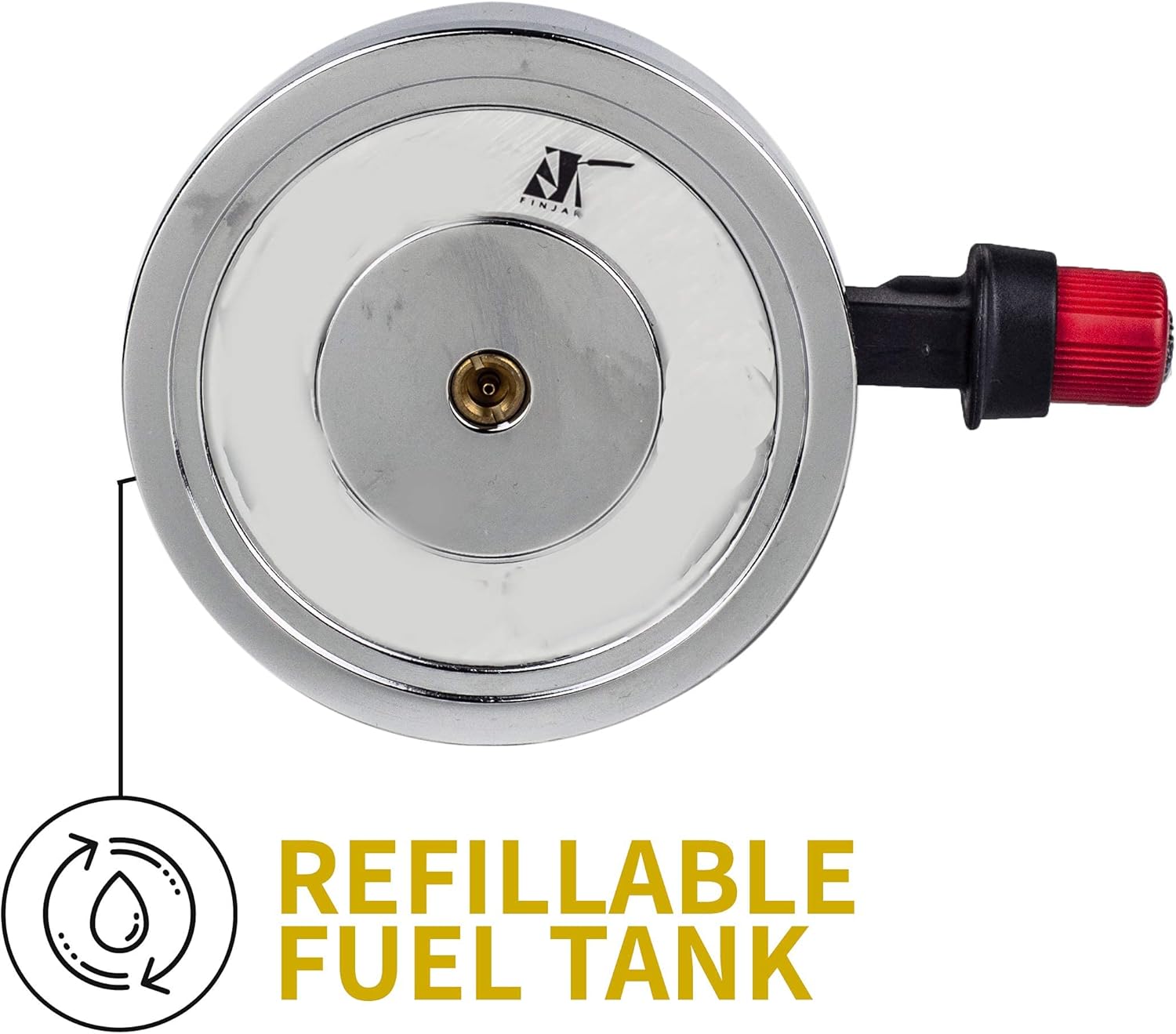 Portable Countertop Butane Burner by Finjan- Portable Butane Burner for Indoor Use. Ideal for Lab or Home- Syphon Coffee Making, Fondue Warmer, S’mores Maker