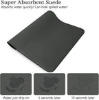 Bloss Coffee Mat, Dish Drying Mat for Multiple Usage, Coffee Bar/Maker Mat, Kitchen Counter Mats, Absorbent Hide Stain Rubber Backed Dish Drying Pad(12.2"x19.7", Dark Gray)