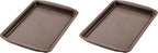Circulon Nonstick Bakeware, Nonstick Cookie Sheet/Baking Sheet - 10 Inch x 15 Inch, Chocolate Brown (Pack of 2)