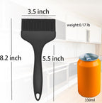 2 Pcs Of Silicone Basting Brushes Heat Resistant Pastry Brush Oil brush BBQ Grill Brush Set One-Piece Design, Suitable For Barbecue Oven Teppanyaki Kitchen Cooking Easy Clean Black