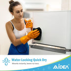 AIDEA Microfiber Cleaning Cloth-24PK, Soft Microfiber Towels for Cars, Absorbent Cleaning Rags, Lint-Free Streak-Free Wash Cloths for House, Kitchen, Window(12in.x12in), Black