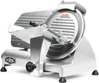 KWS MS-10NS 320W Motor Electric Meat Slicer 10-Inch with 304 Stainless Steel Blade, Frozen Meat/Cheese/Food Slicer Low Noise Commercial and Home Use [ ETL, NSF Certified ]