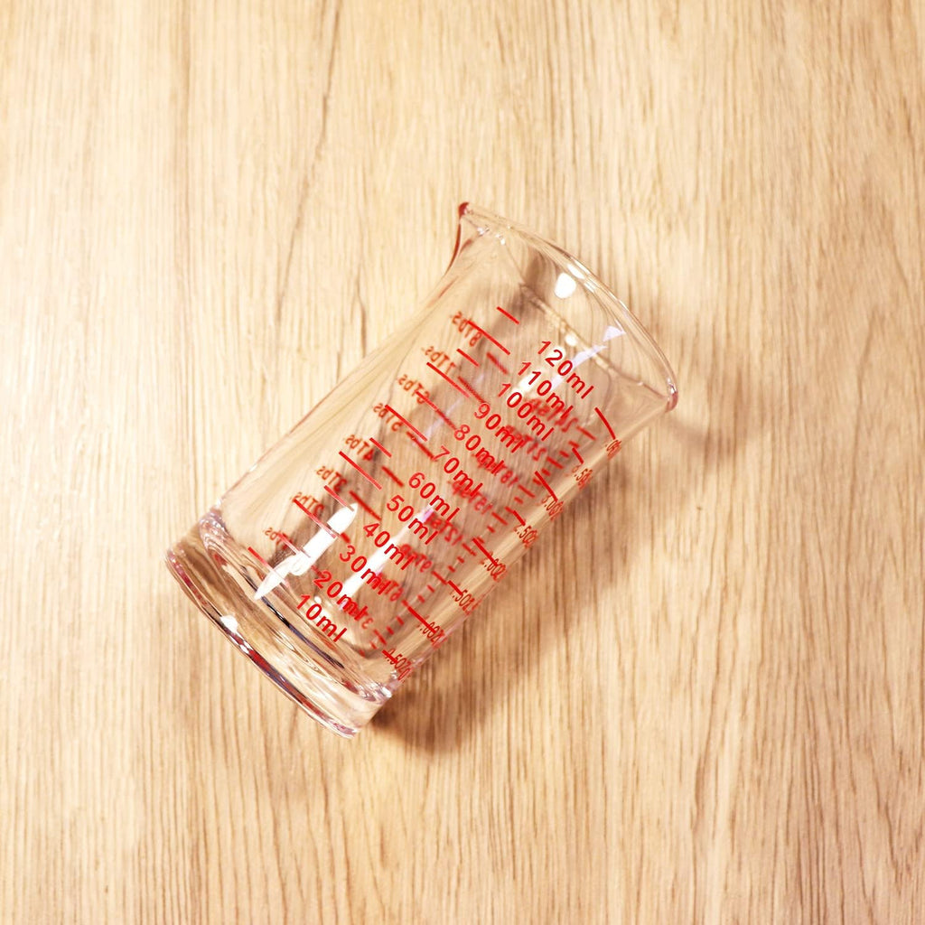 Ackers 4 Oz Glass Measuring Cup,Borosilicate Shot Glass with V-Shaped Spout(Pack of 2)