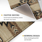 Giwawa 18"x24" Southwestern Dish Drying Mat Rustic Brown Tribal Ethnic Large Dish Drainer Mats Antique Native American Absorbent Microfiber Dish Drying Pad for Kitchen Countertop Decor