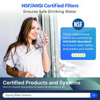 iSpring FA15 Alkaline Inline Water Filter Cartridge, 10” x 2” with 1/4” Quick Connect, NSF Certified, Add-on for RO Systems, Balances pH & Restores Minerals, 3-Layer Replacement Filter