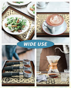 AMOAMI Coffee Mat Hide Stain Rubber Backed Absorbent Dish Drying Mat for Kitchen Counter - Fits Under Coffee Maker - KHAKI 16X24