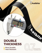 Katbite Silicone Baking Mat Colorful Collection - Set of 3: 2 Half Sheets Mats (11 5/8" x 16 1/2") + 1 Quarter Baking Sheet, Reusable & Nonstick Bakeware Mats for Cookies, Macarons, Bread (Black)