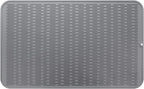 Silicone Dish Drying Mat for Multiple Usage,Easy clean,Eco-friendly,Heat-resistant Silicone Mat for Kitchen Counter or Sink,Refrigerator or Drawer Liner Grey 3XL 28 inches x 18 inches