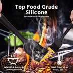 Silicone Basting Pastry Brush - Cooking Brush for Oil Sauce Butter Marinades, Food Brushes for BBQ Grill Kitchen Baking, Baster Brushes Baste Pastries Cakes Meat Desserts, Food Grade, Dishwasher Safe