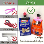 11 Pack Chip Clips Food Bag Clips for Food Packages Chips Storage Bags Heavy Duty Snack Kitchen Potato (3 Large, 6 Small & 2 Round, Black Pink)