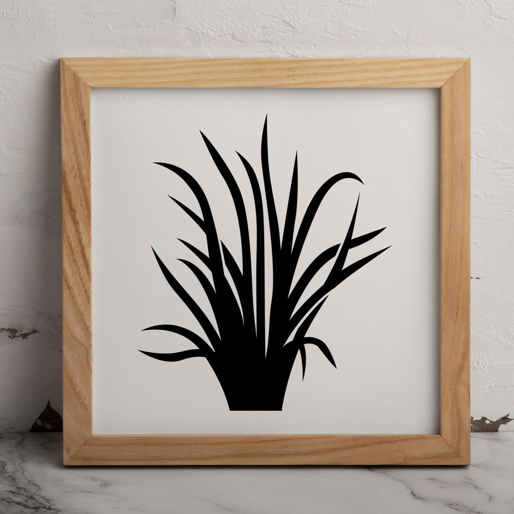 MAGJUCHE Grass Stencil 12 Inches, Reusable Grass Stencil for Painting DIY Crafts Decor