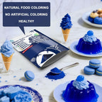 Blue Spirulina Powder - 85g Natural Blue Food Coloring, No Fishy Smell, Food Dye from Spirulina Algae, Plant Based Coloring Powder for Smoothies, Baking, Drinks