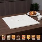 Marble Cutting Board, Large Marble Slab Pastry Board With Non-Slip Feet For Baking, Cheese, Charcuterie, Chocolate, 16x20 Inch