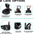 40oz Insulated Water Bottle - w/Straw Spout Lid, Bottle Holder with Strap, Paracord Handle, Protective Bottom Boot, Stainless Steel Metal Thermo Jug Flask Cold 48h & Hot 24h, Cream White