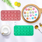 Gummy Candy Molds - 2Pcs Silicone Gummy Daisy Flower/Tulip Flower/Bow Tie/Leaf Candy Mold for Kids, Non-stick and Bpa Free for Candy Chocolate Gummy Jello Baking Soap Pudding Cookie Desserts Making