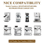 5pcs Felt Washer Replacement Compatible with Breville Espresso Machine Grinders, Wool Ring Gasket Espresso Machine Accessories for BES870 BES878 BES880 BES980 BES990 BCG600 BCG820 Models