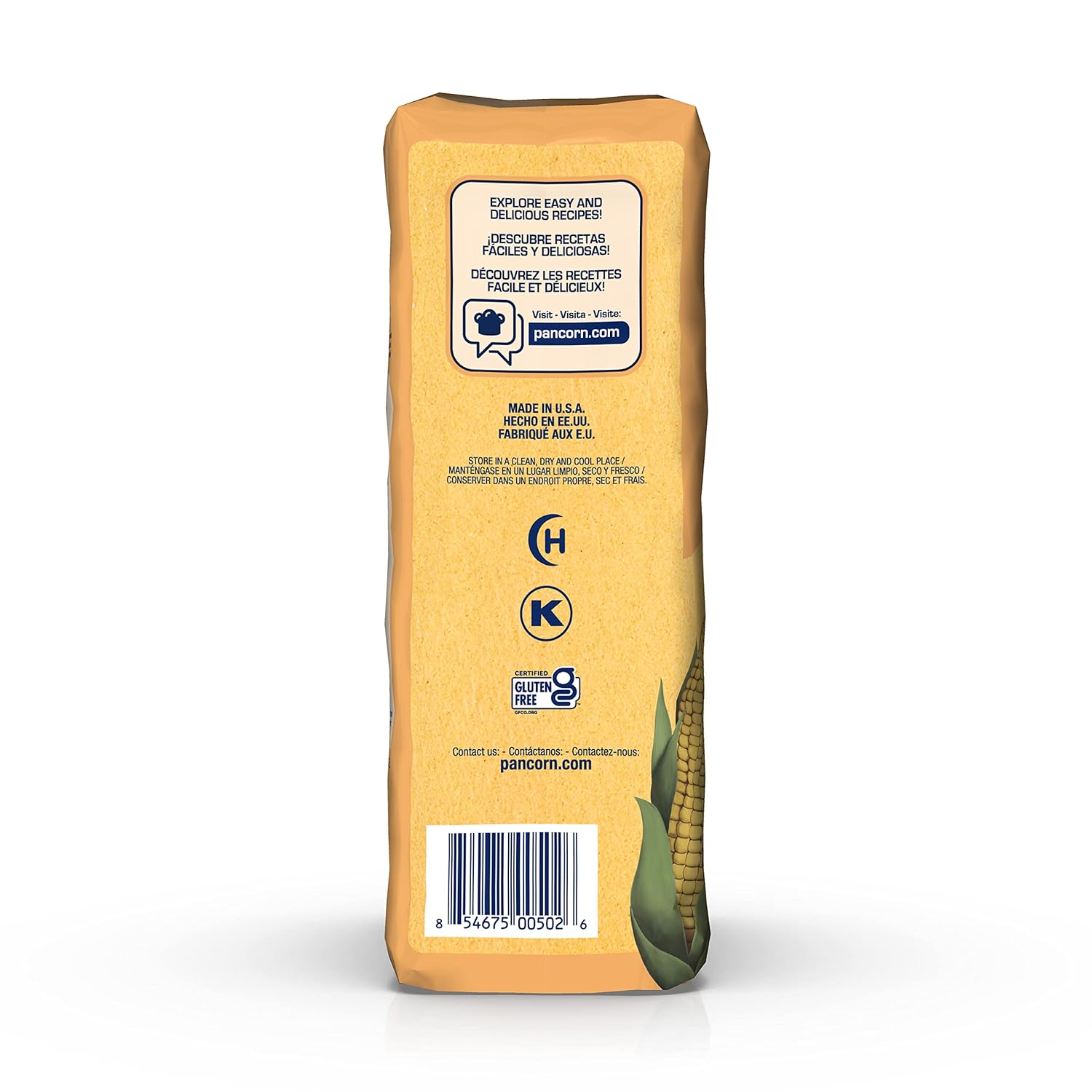 P.A.N. Yellow Corn Meal – Pre-cooked Gluten Free and Kosher Flour for Arepas, 2.27 kg (5 lb) (Pack of 4)