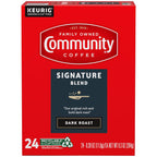 Community Coffee Signature Blend 96 Count Coffee Pods, Dark Roast, Compatible with Keurig 2.0 K-cup Brewers(Pack of 4,24 Count Total)