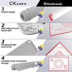 28"X20" Silicone Baking Mat Extra Large Non-stick Pastry Mat with High Edge, Dough Rolling Board for Pastry, Macarons, Pies, Bread, Cookies, Pizza, Fondant, Pasta, Food Grade Silicone Baking Supplies