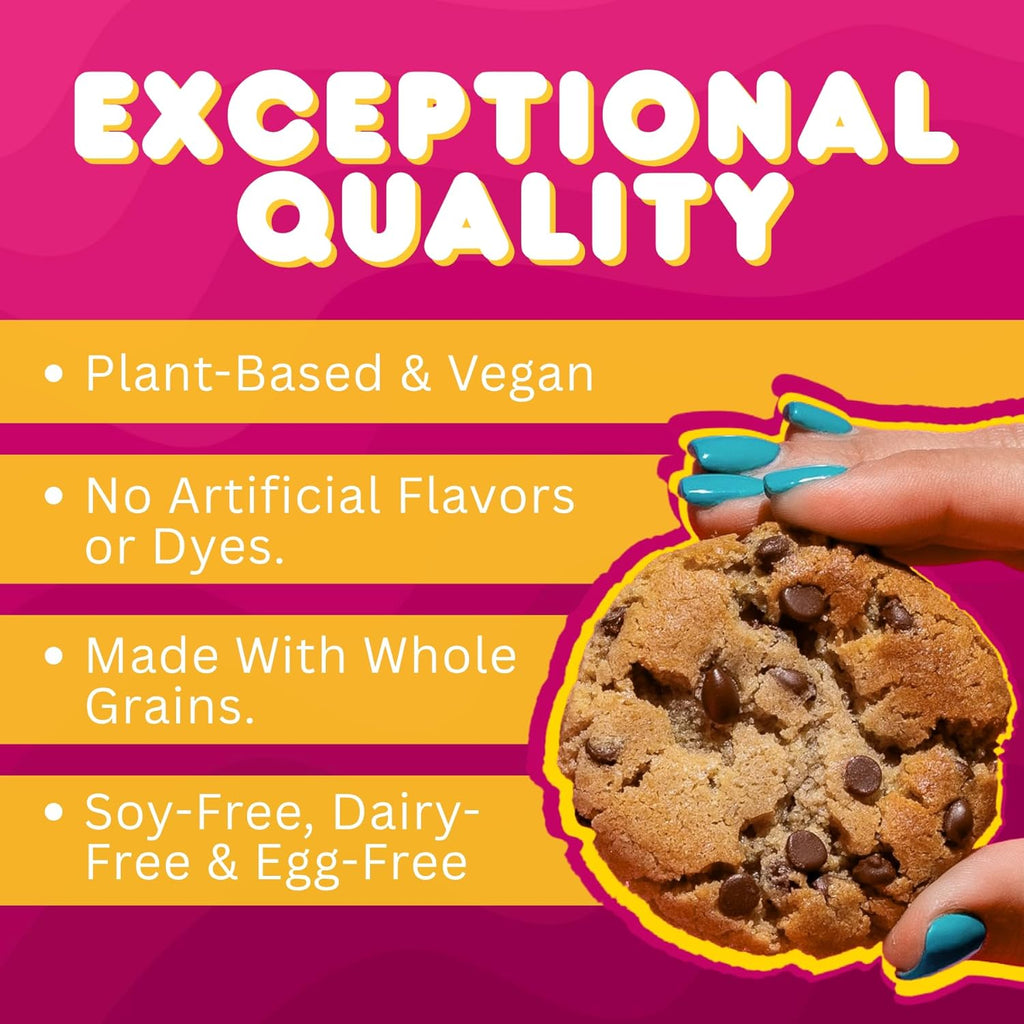 Whoa Dough Ready to Bake Cookie Dough Chocolate Chip – Certified Non-GMO, Kosher, Gluten Free – Plant-Based Snack Dough Made with Real Ingredients – 6 Pack
