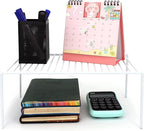 Redrubbit Large (15.7 x 9. 4 Inch) Cabinet Storage Shelf Rack, Rustproof Kitchen Counter and Cabinet Shelf, Storage Rack Organizer for Kitchen, Fridge, Cabinet, Bathroom, Set of 2