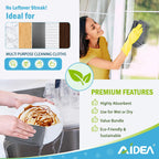 AIDEA Microfiber Cleaning Cloth Grey 12PK, Microfiber Towels for Cars, Premium Car Cloths, Dusting Cloth Lint Free Cleaning Rags for SUVs, House, Kitchen, Window, Workshops,11.5×11.5"