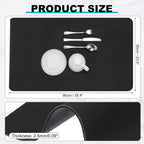 uxcell Silicone Mats for Kitchen Counter, 35.4" x 23.6" Non-Slip Countertop Protector Mat Heat Resistant Coffee Mat Waterproof Table Placemat, Black