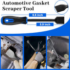 17Pcs Mechanic Hook and Pick Tool Set & Car Trim Removal Kit with Fastener Clip Pliers,Rivet Puller,Magnetic Pickup,Gasket Scraper,Non-Scratch Plastic Pry Tools for Automotive Repair-Blue