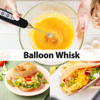 Milk Frother Rechargeable Handheld-Electric Whisk 3 Speed Adjustable, Frother Wand Coffee with 3 Stainless Whisks, Electric Foam Maker, Drink Mixer Blender for Latte Cappuccino Matcha Egg