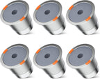 Reusable k Cup Coffee Filters,Universal stainless steel Refillable k Cups Filter Use for Keurig 2.0 and 1.0 Coffee Makers-brewers (6pack)