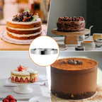 HARFINGTON Round Cake Ring 14 x 2 Inch Seamless Stainless Steel Pastry Mousse Dessert Ring Mirror Coating for Baking Cooking Making Tool