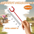 6 Inch Derby Drink Plastic Stirrers Swizzle Sticks for Cocktails Coffee Reusable U Shaped Horseshoe Drink Stirrers for Coffee Beverage Party Bar Weddings Events(Black,red,30 Pcs)