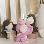 3 Pack Sleep Beauty Candle Mold - Resin Casting Silicone Molds for Home Decor & Candle Making Wave Spiral Mold