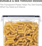 Large Food Storage Containers with Lids Airtight 6.5L / 5.9 quart, for Flour, Sugar, Baking Supply and Dry Food Storage, PANTRYSTAR 2PCS BPA Free Plastic Canisters for Kitchen Pantry Organization