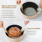 10 Inch Oval Banneton Bread Proofing Basket Sourdough Starter Kit, Sourdough Bread Baking Supplies with Bread Lame, Sling, Spatula, Scraper, Dough Whisk