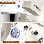 Stand Mixer，3-In-1 10-Speed 660W 5.5QT Tilt-Head Food Mixer， Electric Mixer with Bowl, Dough Hook, Whisk and Beater，Kitchen Mixer for Baking, Cake and Most Home Cooks, Beige