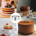 HARFINGTON Round Cake Ring 7 x 2.75 Inch Seamless Stainless Steel Pastry Mousse Dessert Ring Mirror Coating for Baking Cooking Making Tool